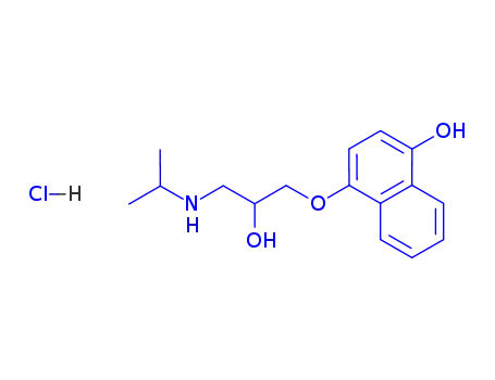 Molecular Structure of 14133-90-5 (4-HYDROXY PROPRANOLOL HCL)