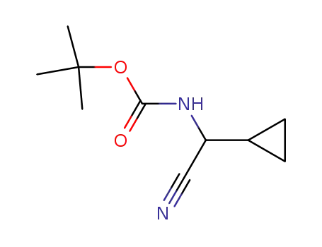 Molecular Structure of 149357-91-5 (Carbamic acid, (cyanocyclopropylmethyl)-, 1,1-dimethylethyl ester (9CI))