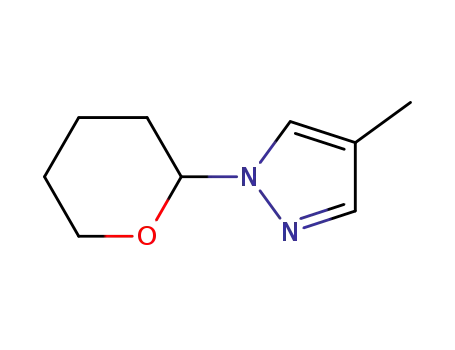 Molecular Structure of 1174132-49-0 (4-methyl-1-(tetrahydro-2H-pyran-2-yl)-1H-pyrazole)