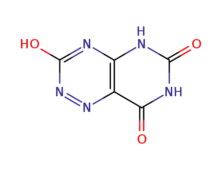 Molecular Structure of 13538-84-6 (pyrimido[4,5-e][1,2,4]triazine-3,6,8(2H,4H,7H)-trione)
