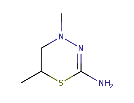 Molecular Structure of 15054-10-1 (5,6-Dihydro-4,6-dimethyl-4H-1,3,4-thiadiazin-2-amine)