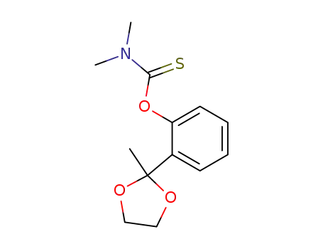 Molecular Structure of 13522-68-4 (O-[2-(2-methyl-1,3-dioxolan-2-yl)phenyl] dimethylcarbamothioate)