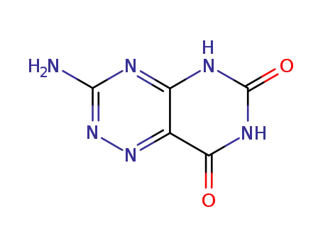 Molecular Structure of 1501-47-9 (3-amino-2,4,5,8,10-pentazabicyclo[4.4.0]deca-2,4,11-triene-7,9-dione)