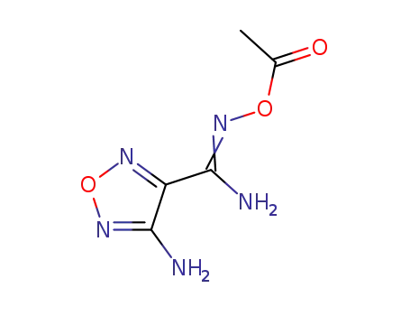 Molecular Structure of 163011-64-1 (1,2,5-Oxadiazole-3-carboximidamide,N-(acetyloxy)-4-amino-)