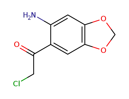Molecular Structure of 149809-26-7 (Ethanone, 1-(6-amino-1,3-benzodioxol-5-yl)-2-chloro- (9CI))