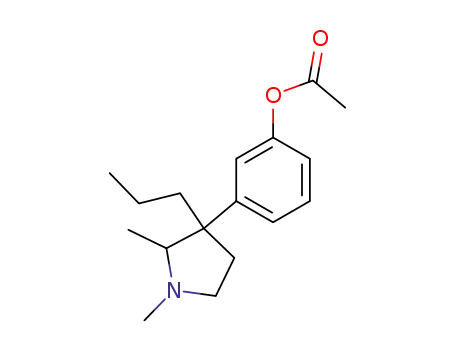 Molecular Structure of 1505-43-7 (3-(1,2-dimethyl-3-propylpyrrolidin-3-yl)phenyl acetate)
