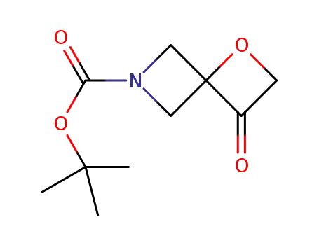 Molecular Structure of 1349199-61-6 (6-Boc-1-oxa-6-azaspiro[3.3]heptan-3-one)