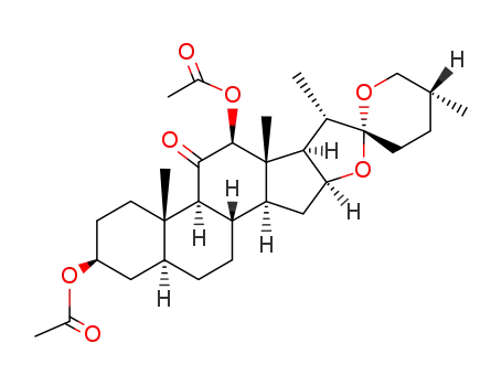 (3beta,5alpha,12beta,25R)-3,12-di(acetoxy)-spirostan-11-one