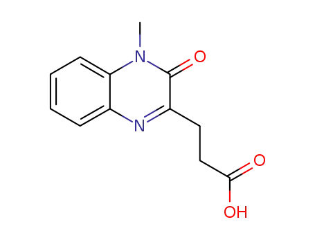 Molecular Structure of 1501-38-8 (3-(3,4-Dihydro-4-methyl-3-oxoquinoxalin-2-yl)propionic acid, 3-(2-Carboxyethyl)-1,2-dihydro-1-methyl-2-oxoquinoxaline)