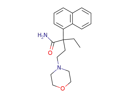 Molecular Structure of 1505-99-3 (2-ethyl-4-(morpholin-4-yl)-2-(naphthalen-1-yl)butanamide)
