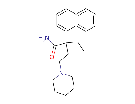 Molecular Structure of 1505-97-1 (α-Ethyl-α-(2-piperidinoethyl)-1-naphthaleneacetamide)