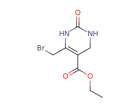 Molecular Structure of 14903-94-7 (ETHYL 6-(BROMOMETHYL)-2-OXO-1,2,3,4-TETRAHYDROPYRIMIDINE-5-CARBOXYLATE)