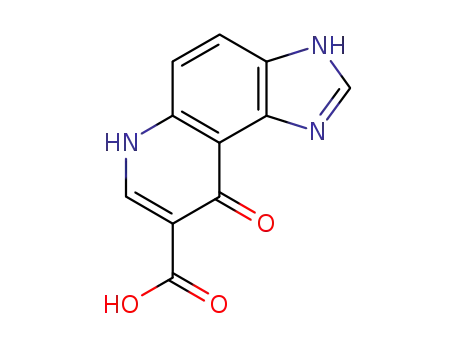 Molecular Structure of 82723-43-1 (9-Oxo-6,9-dihydro-3H-imidazo[4,5-f]quinoline-8-carboxylic acid)