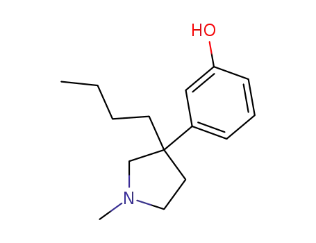Molecular Structure of 1505-39-1 (m-(3-Butyl-1-methyl-3-pyrrolidinyl)phenol)
