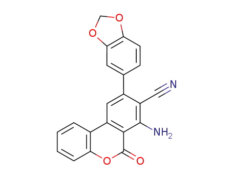 3-amino-4-cyano-5-(3,4-dioxymethylenephenyl)benzo<c>coumarin
