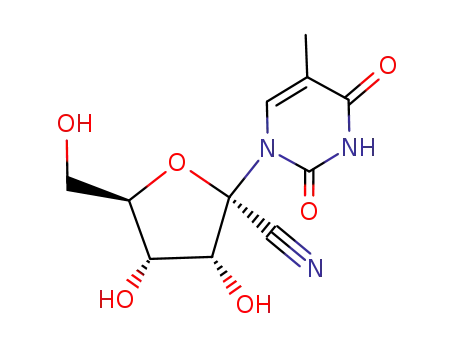 Molecular Structure of 149228-60-4 (1-(1'-cyanoribofuranosyl)thymine)