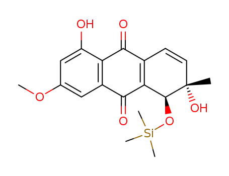 Molecular Structure of 116889-01-1 ((1RS,2RS)-1,2-dihydro-2,5-dihydroxy-7-methoxy-2-methyl-1-(trimethylsiloxy)-9,10-anthraquinone)