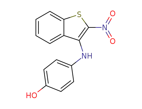 Molecular Structure of 149338-10-3 (4-[(2-nitro-1-benzothiophen-3-yl)amino]phenol)