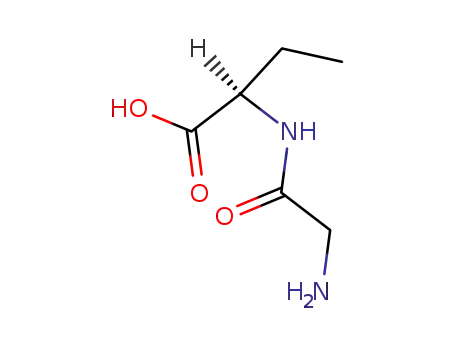 Molecular Structure of 149751-70-2 (Butanoic acid, 2-[(aminoacetyl)amino]-, (2R)- (9CI))