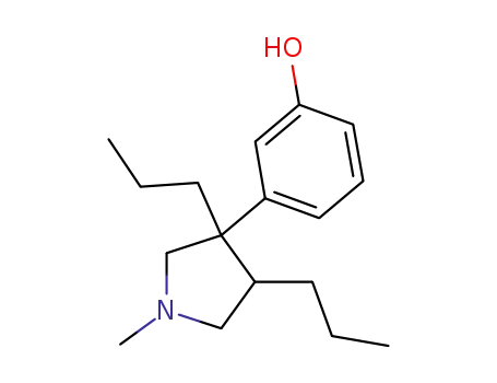 Molecular Structure of 1505-36-8 (3-(1-methyl-3,4-dipropylpyrrolidin-3-yl)phenol)