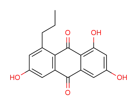 Molecular Structure of 135161-96-5 (1,3,6-trihydroxy-8-n-propylanthraquinone)