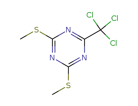 Molecular Structure of 14946-18-0 (2,4-bis(methylsulfanyl)-6-(trichloromethyl)-1,3,5-triazine)