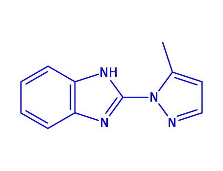 Molecular Structure of 149179-70-4 (1H-Benzimidazole,2-(5-methyl-1H-pyrazol-1-yl)-(9CI))