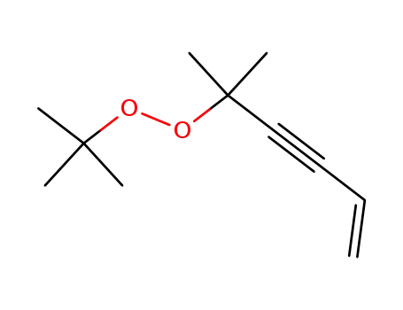 Molecular Structure of 14906-32-2 (tert-butyl 2-methylhex-5-en-3-yn-2-yl peroxide)