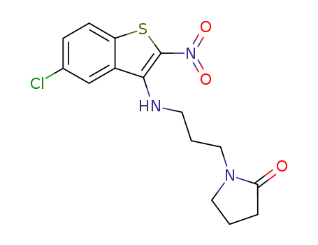 2-Pyrrolidinone, 1-(3-((5-chloro-2-nitrobenzo(b)thien-3-yl)amino)propyl)-
