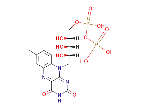 Molecular Structure of 14985-41-2 (riboflavin 5'-pyrophosphate)