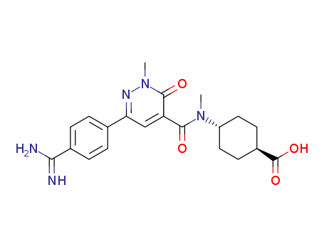 4-[[6-(4-CARBAMIMIDOYLPHENYL)-2-METHYL-3-OXO-PYRIDAZINE-4-CARBONYL]-METHYL-AMINO]CYCLOHEXANE-1-CARBOXYLIC ACIDCAS