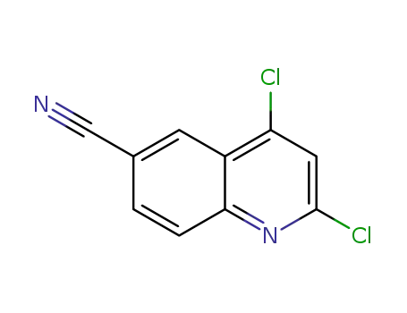 Molecular Structure of 150453-93-3 (2,4-dichloroquinoline-6-carbonitrile)