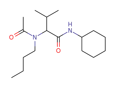 Molecular Structure of 13531-90-3 (Butyramide, 2-(N-butylacetamido)-N-cyclohexyl-3-methyl- (7CI, 8CI))