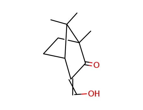 Molecular Structure of 15051-75-9 ((3Z)-3-(hydroxymethylidene)-1,7,7-trimethylbicyclo[2.2.1]heptan-2-one)