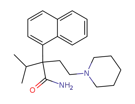 Molecular Structure of 1505-96-0 (α-Isopropyl-α-(2-piperidinoethyl)-1-naphthaleneacetamide)