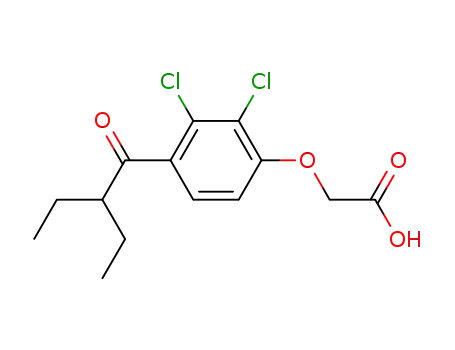 Molecular Structure of 1497-22-9 ([2,3-dichloro-4-(2-ethylbutanoyl)phenoxy]acetic acid)