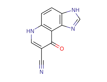 Molecular Structure of 116962-19-7 (9-oxo-6,9-dihydroimidazo<4,5-f>quinoline-8-carboxylic acid nitrile)