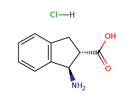 Molecular Structure of 135053-09-7 (CIS-1-AMINO-INDAN-2-CARBOXYLIC ACID HYDROCHLORIDE)