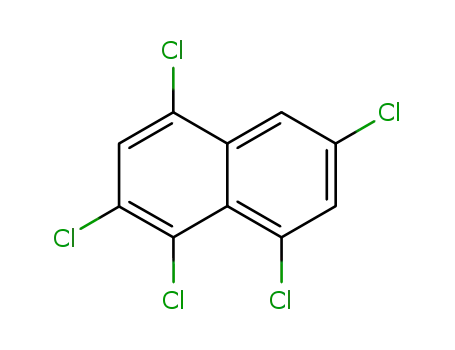 Molecular Structure of 150224-22-9 (1,2,4,6,8-pentachloronaphthalene)