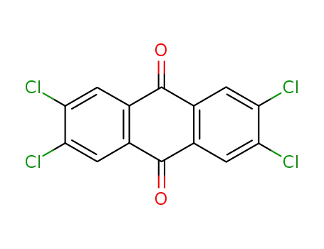 Molecular Structure of 15062-66-5 (2,3,6,7-tetrachloroanthracene-9,10-dione)