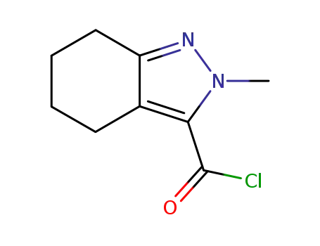Molecular Structure of 149591-34-4 (2H-Indazole-3-carbonylchloride,4,5,6,7-tetrahydro-2-methyl-(9CI))