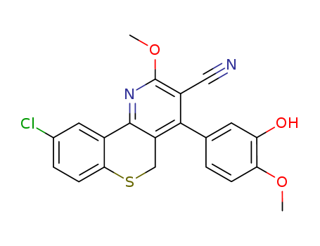 5H-[1]Benzothiopyrano[4,3-b]pyridine-3-carbonitrile,9-chloro-4-(3-hydroxy-4-methoxyphenyl)-2-methoxy-
