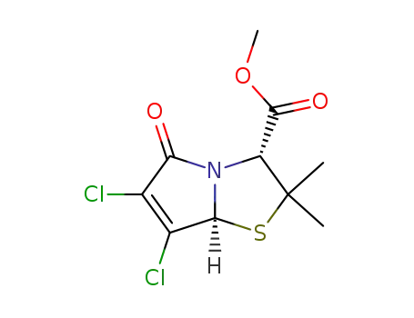(3R,7aS)-6,7-Dichloro-2,2-dimethyl-5-oxo-2,3,5,7a-tetrahydro-pyrrolo[2,1-b]thiazole-3-carboxylic acid methyl ester