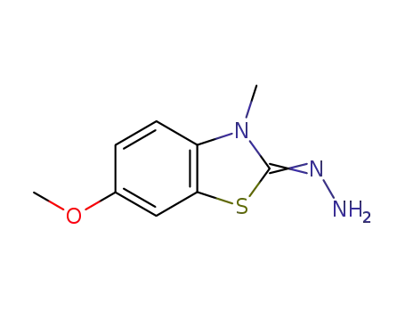 Molecular Structure of 13545-99-8 (6-Methoxy-3-methyl-2(3H)-benzothiazolone hydrazone)