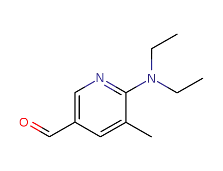 Molecular Structure of 35774-66-4 (6-(diethylaMino)-5-Methylnicotinaldehyde)