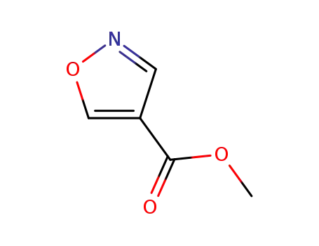 Molecular Structure of 15166-81-1 (ISOXAZOLE-4-CARBOXYLIC ACID METHYL ESTER)