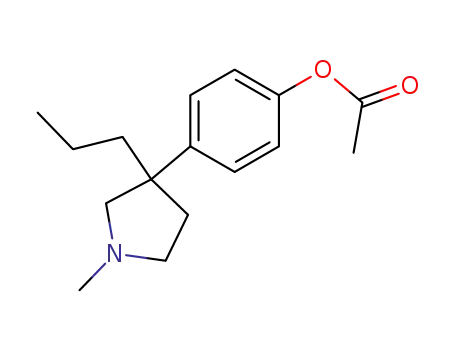 Molecular Structure of 1507-80-8 (4-(1-methyl-3-propylpyrrolidin-3-yl)phenyl acetate)