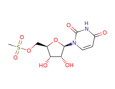 Molecular Structure of 15147-67-8 (1-[5-O-(methylsulfonyl)pentofuranosyl]pyrimidine-2,4(1H,3H)-dione)