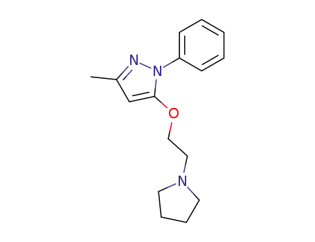 Molecular Structure of 15150-36-4 (3-Methyl-1-phenyl-5-[2-(1-pyrrolidinyl)ethoxy]-1H-pyrazole)