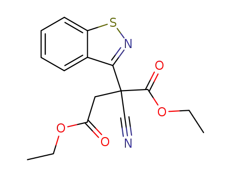 2-benzo[<i>d</i>]isothiazol-3-yl-2-cyano-succinic acid diethyl ester